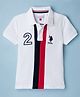 US Polo Assn 100% Cotton Knit Half Sleeves Cut N Sew Polo T-Shirt - White