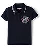 US Polo Assn Cotton Knit Half Sleeves Embroidered Polo T-Shirt - Navy Blue