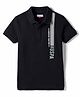 US Polo Assn Cotton Knit Half Sleeves Printed Polo T-Shirt - Black