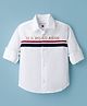 US Polo Assn Cotton Woven Full Sleeves Solid Color Shirt with Brand Name Embroidery - White