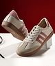 TRASE Abstract Designed Lace Up Shoes - Peach
