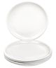 SignoraWare BPA Free Plastic Round Half Plate | Microwave Safe | Crack Resistant | Ideal for Family Gatherings | Great For Outdoor picnics | Best for Occasions & Quick Meals ( Set of 6 | White )