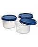 Signoraware Modular Round Plastic Container Set, 200Ml, Set Of 3, Mod Blue Modular Oval No.1 Plastic Container, 500Ml, Mod Blue
