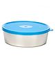 Signoraware 1.75 Litres Flat Stainless Steel Storage Box & Container with Lid for Papad Chapati Roti / Leak Spill Crack Proof Organizer for Kitchen / Bpa Free / Food Grade (1750ml(1.75ltr), Blue)