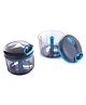 Signoraware Quick Chopper (BIG) Multipurpose Manual Vegetable, Dry Fruit and Onion Handy Chopper and Quick Cutter Machine for Kitchen with 3 Stainless Steel Blade, 725ml+725ml, Set of 2, Cocoa Grey