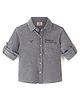 Rikidoos Cotton Woven Full Sleeves Solid Shirt - Grey