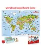 UnikPlay Geografika Illustrated World Map Game & 48 Cards | Educational Geography Board Game for Kids 6 Years Up | Learn Fun Facts & Countries | Screen-Free Learning Activity & Family Game Night