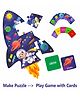 UnikPlay Shape Jigsaw Puzzle | Space Theme | 16 Large Pieces & 13 Double-Sided Game Cards | Montessori Educational Toy for Toddlers & Kids 3-7 Years | Play Finding & Matching Game| Birthday Gift