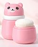 AEREX Baby Bear Powder Puff Container with Ultra-Soft Sponge BPA-Free Leakproof Case Cute with Secure Closure | Travel-Friendly Powder Dispenser for Kids