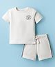 Little Planet Organic Cotton Half Sleeves  T-Shirt & Shorts Set - White