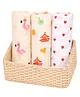 GRASPING FINGERS Soft Breathable 110x100 Cm 100% Muslin Cotton Baby Multipurpose Swaddle Set of 3