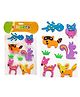 FunBlast Forest Animal Shape 3D Self Adhesive Puffy Stickers for Decoration  Pack of 8 Stickers (Multicolor)