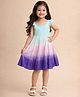 The Magic Wand Rayon Woven Sleeveless Ombre Detailed Dress - Blue