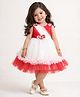 The Magic Wand Woven Sleeveless Floral Applique Detailed Dress - Red