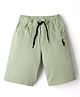 Spark Cotton Knit Above Knee Length Solid Color Shorts - Light Green