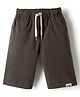 Spark Cotton Knit Above Knee Length Solid Color Shorts - Charcoal Grey