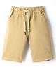 Spark Cotton Knit Above Knee Length Solid Color Shorts - Mustard