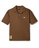 Spark Knit T-Shirt Half Sleeves Polo Brown 11-12 Years