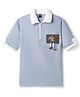 Spark Cotton Knit T-Shirts Half Sleeves with Collar White 6-7 Years