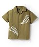 Spark Cotton Woven Printed Shirts Half Sleeves White 11-12 Years