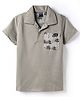 Spark Cotton Knit T-Shirt Half Sleeves Polo Neck Grey 13-14 Years