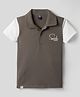 Spark Cotton Knit T-Shirts Polo Half Sleeves - Charcoal Grey