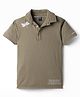 Spark Cotton Knit T-Shirt with Polo Collar and Half Sleeves Green 11-12 Years