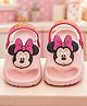 Yellow Bee Disney Mickey & Friends Featuring Minnie Mouse Applique Detailed Slingback Sandals - Pink