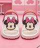 Yellow Bee Disney Mickey & Friends Featuring Minnie Mouse Applique Detailed Slingback Sandals - White