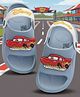 Yellow Bee Disney Pixar Cars Featuring Lightning Mcqueen Applique Detailed Slingback Sandals - Blue