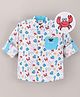 Rikidoos Cotton Woven Full Sleeves Shirt With Sea Animals Print - White