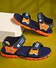 BERSACHE Text Designed Velcro Closure Sandals -  Orange