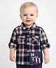 Spool Junior Cotton Woven Full Sleeve Checked Shirt - Blue & Red