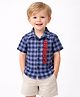 Spool Junior Cotton Woven Checked Shirt - Blue