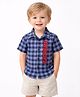 Spool Junior Cotton Woven Checked Shirt - Blue
