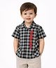 Spool Junior Cotton Woven Checked Shirt - Black