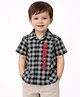 Spool Junior Cotton Woven Checked Shirt - Black
