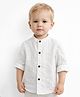 Spool Junior Cotton Woven Full Sleeves Solid Shirt - White
