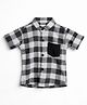Spool Junior Cotton Woven Full Sleeves Buffalo Checked Shirt - Black & Grey