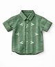 Spool Junior Cotton Woven Full Sleeve Arrow Embroidered Shirt - Green