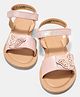 Pantaloons Junior Glitter Embellished Butterfly Applique Detailed Velcro Closure Sandals - Pink