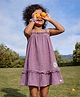 Somersault Cotton Woven Sleeveless Patch Detailed Dress - Purple