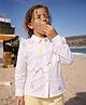 Somersault Cotton Woven Full Sleeves Abstract Embroidered Shirt - White