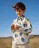 Somersault Cotton Woven Full Sleeves Abstract Printed Shirt - Ecru