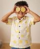 Somersault Cotton Woven Half Sleeves Fruit Printed Shirt - Ecru