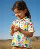 Somersault Cotton Woven Half Sleeves Floral & Fruit Printed Shirt Styled Top - Multi Colour