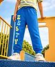 Somersault Cotton Knit Zesty Text Printed Joggers - Blue