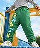 Somersault Cotton Knit Zesty Text Printed Joggers - Green