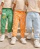 Somersault Cotton Knit Pack Of 3 Lemons & Typography Printed Joggers - Orange & Multi Colour