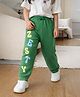 Somersault Cotton Knit Zesty Text Printed Joggers - Green